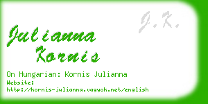 julianna kornis business card